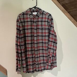 Croft and Borrow Red and Black Plaid Casual Shirt